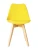 GH608/DC608 Стул пластиковый мягкий, ЖЕЛТЫЙ экокожа, каркас бук