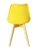 GH608/DC608 Стул пластиковый мягкий, ЖЕЛТЫЙ экокожа, каркас бук