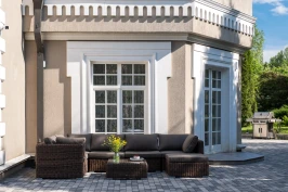 "Капри" трансформирующаяся лаунж-зона из искусственного ротанга, цвет коричневый