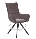 Стул DikLine 289 поворотный E09 капучино, ножки черные Стул DikLine 289 поворотный E09 капучино, ножки черные