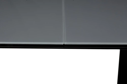 Стол Франк 160 ГРАФИТ, стекло / ДУБ ГАЛИФАКС-ЧЕРНЫЙ, М-City