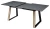 Стол Франк 160 ГРАФИТ, стекло / ДУБ ГАЛИФАКС-ЧЕРНЫЙ, М-City