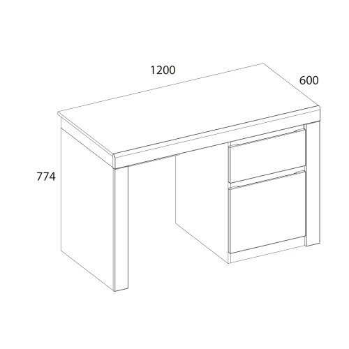 TAURUS, Стол 1S. Цвет БЕЛЫЙ /ДУБ ВОТАН