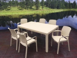 Обеденный комплект мебели под ротанг Невада МАКСИ+6 кресел