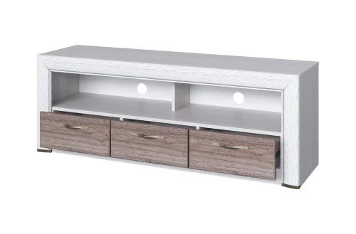 Тумба RTV 3S, OLIVIA, цвет вудлайн крем/дуб анкона