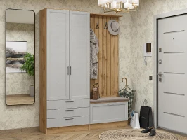 Готовая прихожая Стиль-03 Grey Silkwood Дуб Вотан