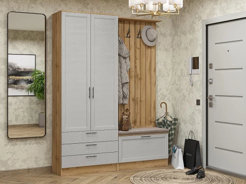 Готовая прихожая Стиль-03 Grey Silkwood Дуб Вотан