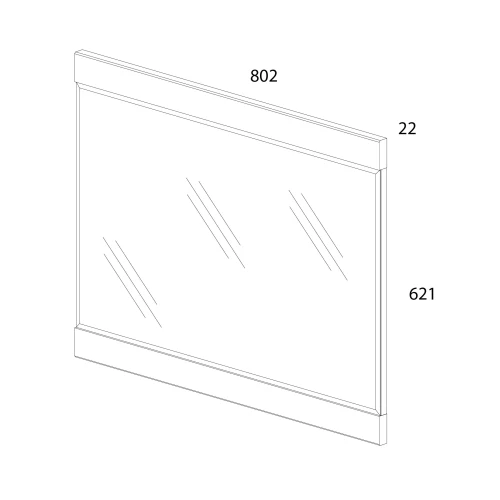 Зеркало навесное, BJORK, цвет ольха полярная