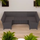 П- образный диван под ротанг Калифорния “California“ 136х264х136 см 6 мест без подушек П- образный диван под ротанг Калифорния “California“ 136х264х136 см 6 мест без подушек