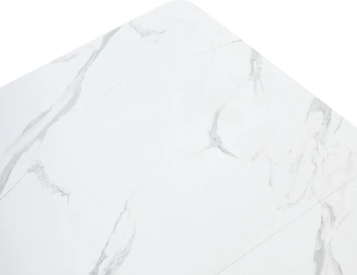 Стол Прага 120 БЕЛЫЙ МРАМОР FC13 CLEAF, пластик / БЕЛЫЙ М-City