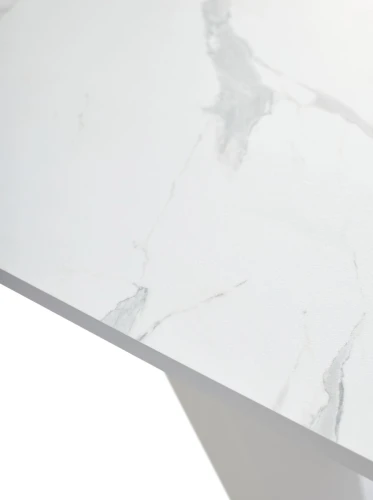 Стол Прага 120 БЕЛЫЙ МРАМОР FC13 CLEAF, пластик / БЕЛЫЙ М-City