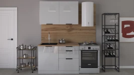 Кухонный гарнитур Аттика 1200 белый/Nord Кухонный гарнитур Аттика 1200 белый/Nord