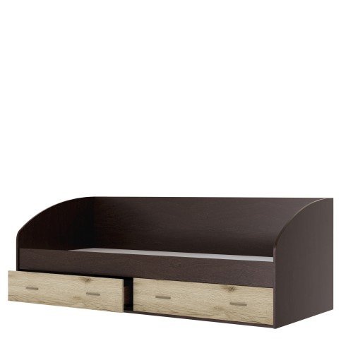 Спальня Орион. Кровать с ящиками венге/дуб делано