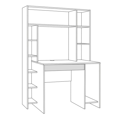Стол компьютерный Комфорт 12.71, Антрацит, Темно-серый