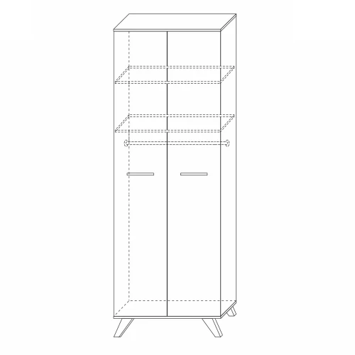 Шкаф 800 высокий Вега Скандинавия