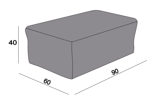 Защитный чехол на журнальный столик Гранада/Глория 100×65×42 см, темно-серый