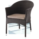 Плетеное кресло AFM-353BL Brown + подушка