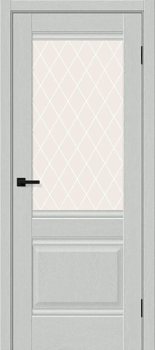 Межкомнатная дверь BRAVO Прима-3 Grey Silkwood White Сrystal