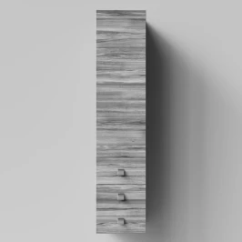 Пенал Квадро 35 подвесной, Лиственница структурная контрастно-серая ПВХ 64202, левый