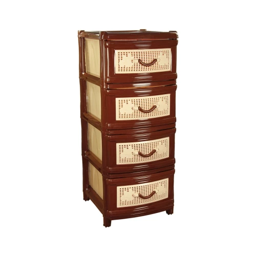 Комод 3-х секционный «Плетёнка» слоновая кость