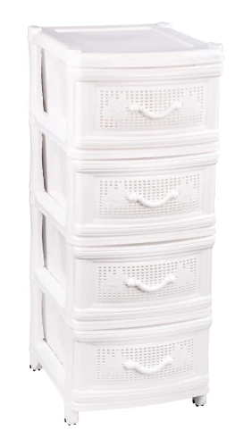 Комод 3-х секционный «Плетёнка» слоновая кость