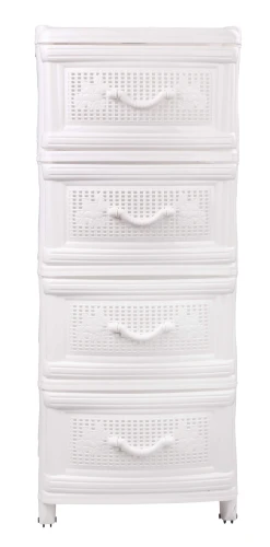 Комод 3-х секционный «Плетёнка» слоновая кость