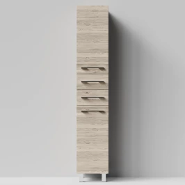 Пенал Мальта 35 напольный, Дубослив ореховый светлый ПВХ 3445, левый