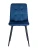 DC209 Стул мягкий, СИНИЙ#G62-49 велюр, каркас металл черный КРУГЛЫЙ