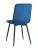 DC209 Стул мягкий, СИНИЙ#G62-49 велюр, каркас металл черный КРУГЛЫЙ