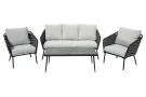 Набор мебели Фокси  арт.GS057 антрацит, серый 1 уп. (стол+2кресла+диван) "Garden story"
