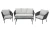 Набор мебели Фокси  арт.GS057 антрацит, серый 1 уп. (стол+2кресла+диван) "Garden story"