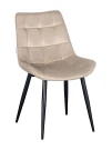 DC705 Стул мягкий, БЕЖЕВЫЙ#G62-03 велюр, каркас металл черный