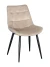 DC705 Стул мягкий, БЕЖЕВЫЙ#G62-03 велюр, каркас металл черный