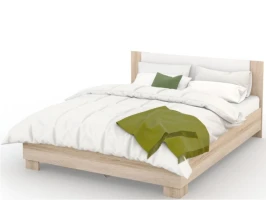 Кровать «Аврора» 160*200 (основание ЛДСП), Дуб сонома/Белый