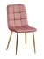 C919/DC809 Стул мягкий, ПУДРОВО-РОЗОВЫЙ#h5 велюр, каркас металл золото КРУГЛЫЙ