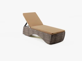 Шезлонг, лежак из искусственного ротанга  ПРЕСТИЖ «PRESTIGE»  -  Dark Brown