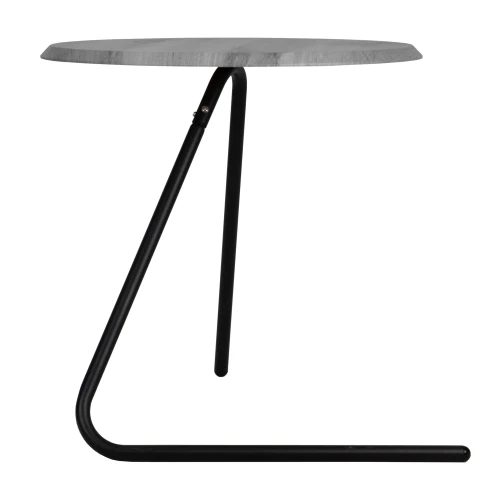 Стол журнальный Дуэт 7 орех гикори grey/черный