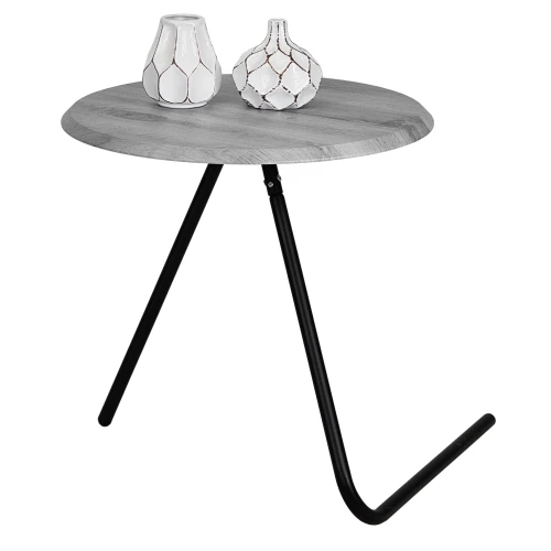 Стол журнальный Дуэт 7 орех гикори grey/черный