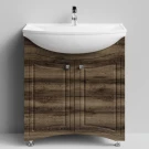 Тумба Адам 75 напольный, Дуб крымский коричневый ПВХ 131005-9005 Vodok с раковиной в комплекте