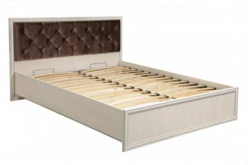 Кровать двуспальная 06.121-01 Габриэлла (1400) с подъемным механизмом вудлайн кремовый/сандал белый