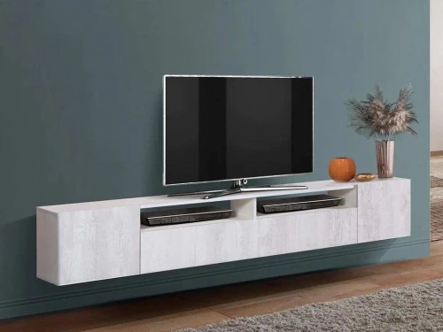 Прага тумба белый/бетон пайн белый