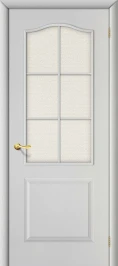 Межкомнатная дверь под покраску BRAVO Классик Белый Грунт Хрусталик 