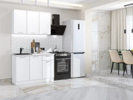 Кухонный гарнитур Квадро-03 Белый Белый