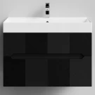 Тумба Элато 85 подвесной, Дуб цвет 27 Vodok с раковиной в комплекте