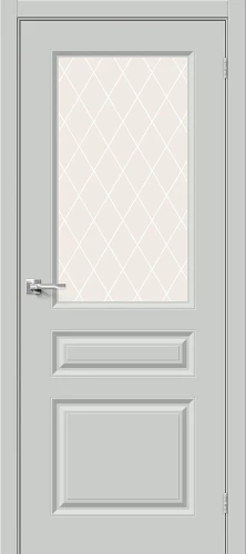 Межкомнатная дверь эмаль BRAVO Скинни-15.1 Grace White Сrystal