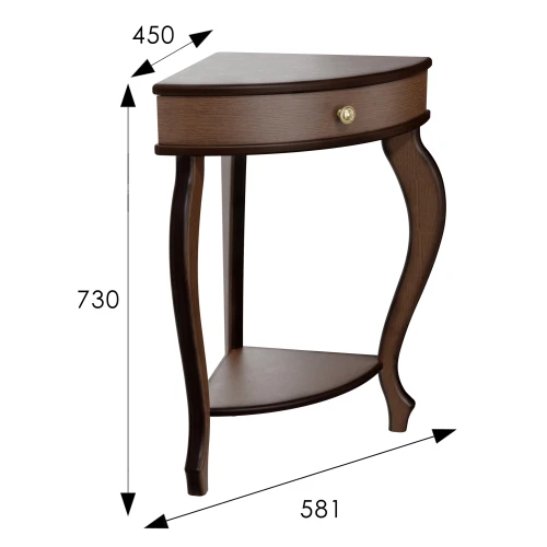 Консоль угловая Элегант орех