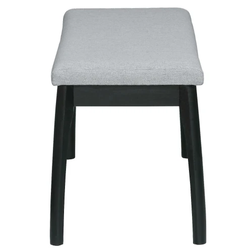 Скамья для прихожей мягкая, ткань серый, каркас венге