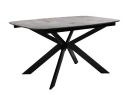Стол DikLine BK140 Керамика Italian Grey (глянец серый)/подстолье черное/опоры черные