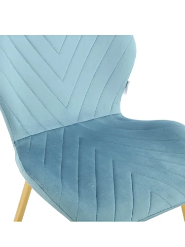 DC828 Стул мягкий, ОКЕАН#G62-45 велюр, каркас металл золото КРУГЛЫЙ