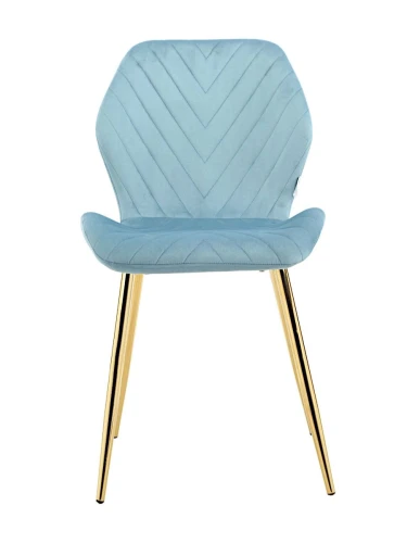 DC828 Стул мягкий, ОКЕАН#G62-45 велюр, каркас металл золото КРУГЛЫЙ